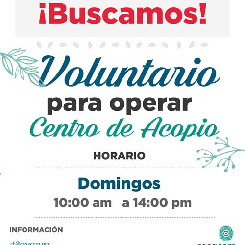 Buscamos voluntario/a para nuestro centro de acopio de residuos reciclables