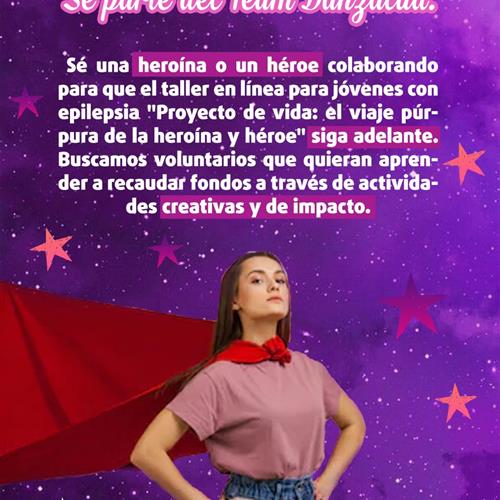Sé una heroína y un héroe apoyando a jóvenes con epilepsia. ¡hazlos brillar en su viaje del héroe!