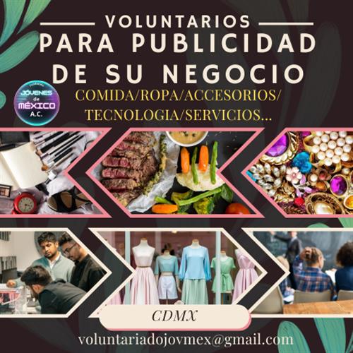 Voluntariado con local para publicidad