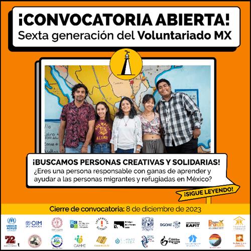 Voluntariado de tiempo completo con personas migrantes y refugiadas en méxico