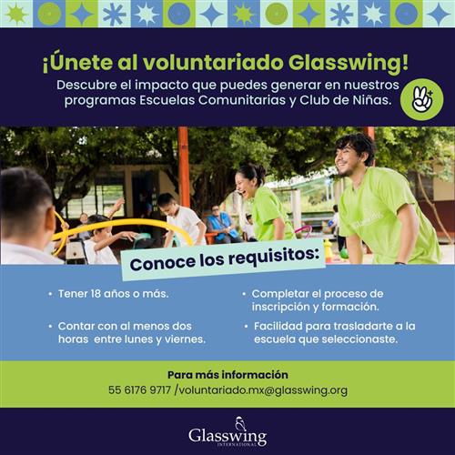 ¡Únete al voluntariado glasswing!